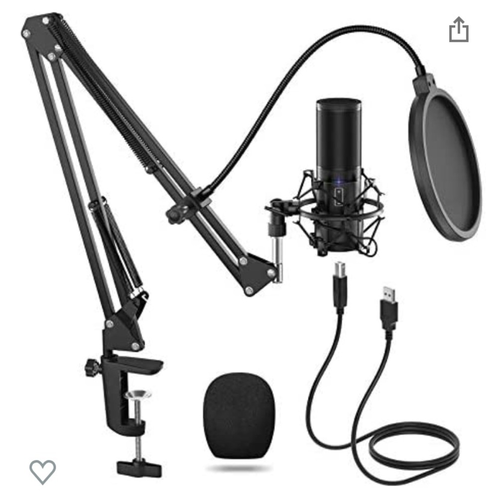 New Microphone PC Computer Mic Kit for Gaming Studio Recording Video